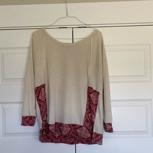 Oversized waffle knit sweater